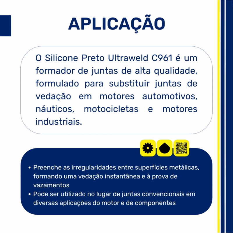 C961 - Silicone Preto Alta Temperatura 95g Formador de Juntas RTV - Cyclo