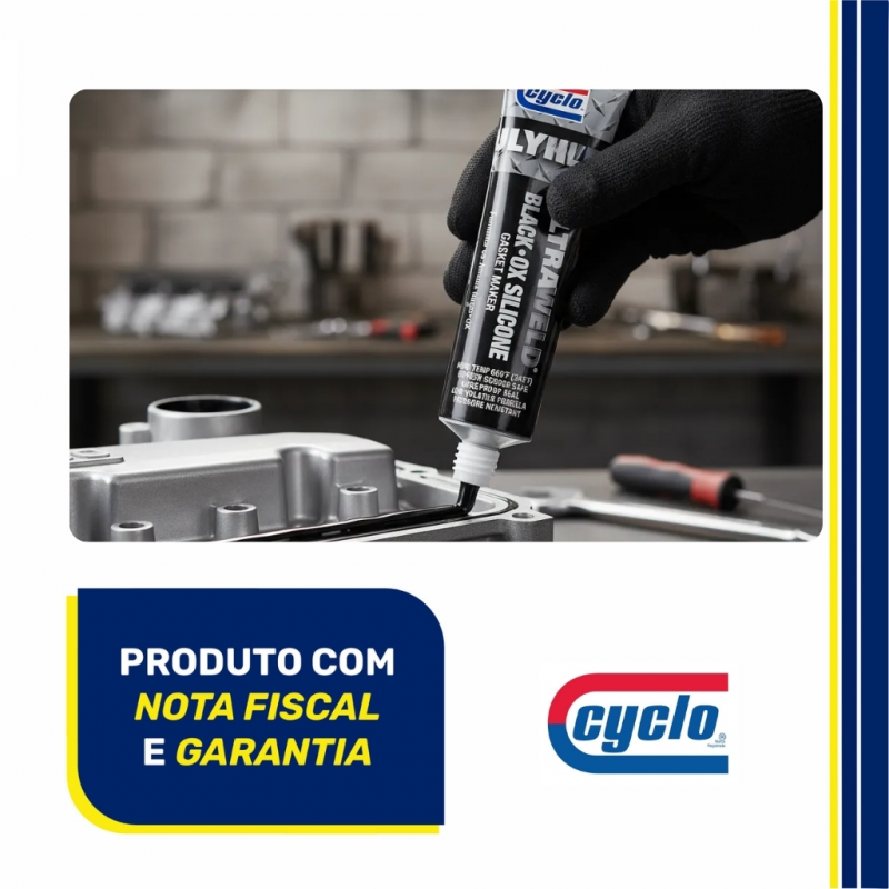 C961 - Silicone Preto Alta Temperatura 95g Formador de Juntas RTV - Cyclo