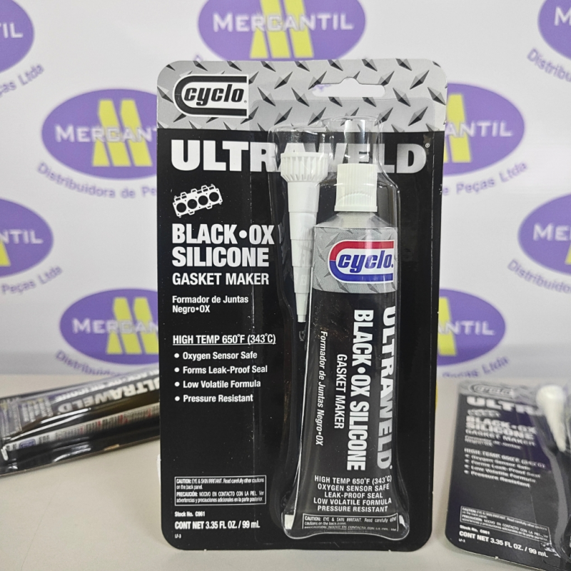 C961 - Silicone Preto Alta Temperatura 95g Formador de Juntas RTV - Cyclo