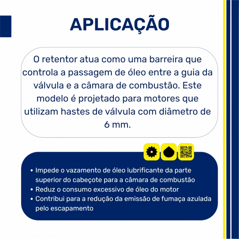 09203BREF - Retentor de Válvula Gol 1.0 16V 6mm e Duramax - Sabó