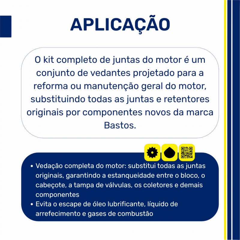 1410103MLR - Jogo de Juntas do Motor Fastback 1.3 16V 4CC GSE T270 - Bastos