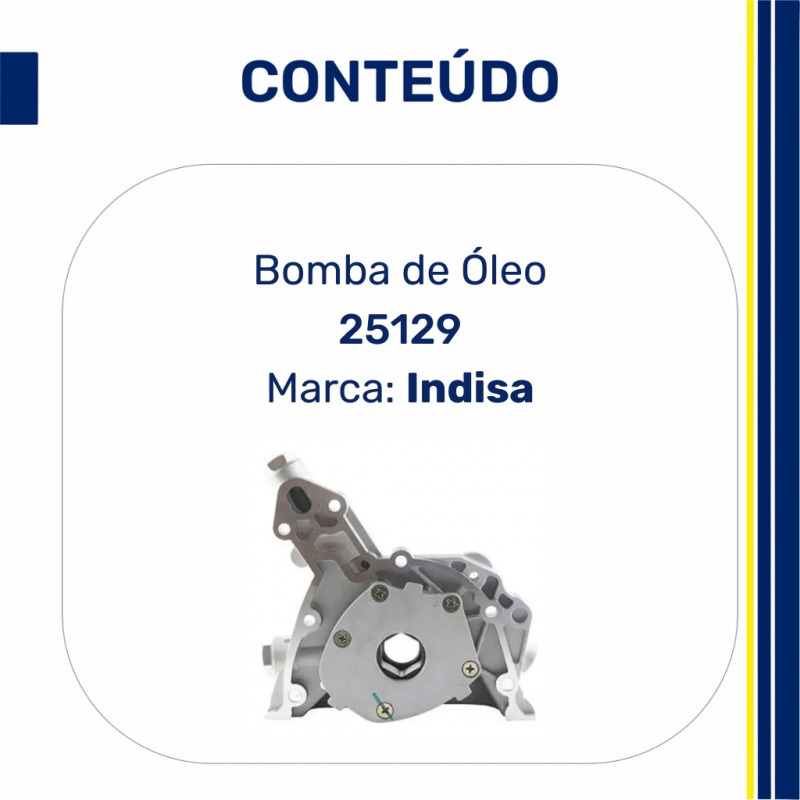 Bomba de Óleo do Motor Indisa Chevrolet Corsa Celtas Classic Prisma 1.0 1.4 1.6 8V 25129