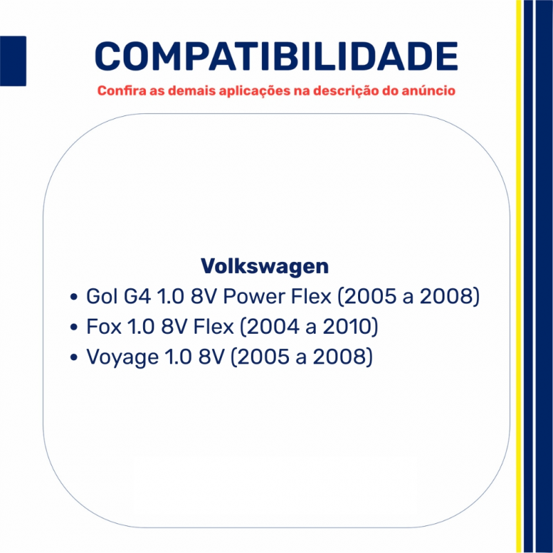 520220101 - Eixo Comando de Válvulas Motor VW Gol 1.0 8V G4 Power Letra CH - Riosulense