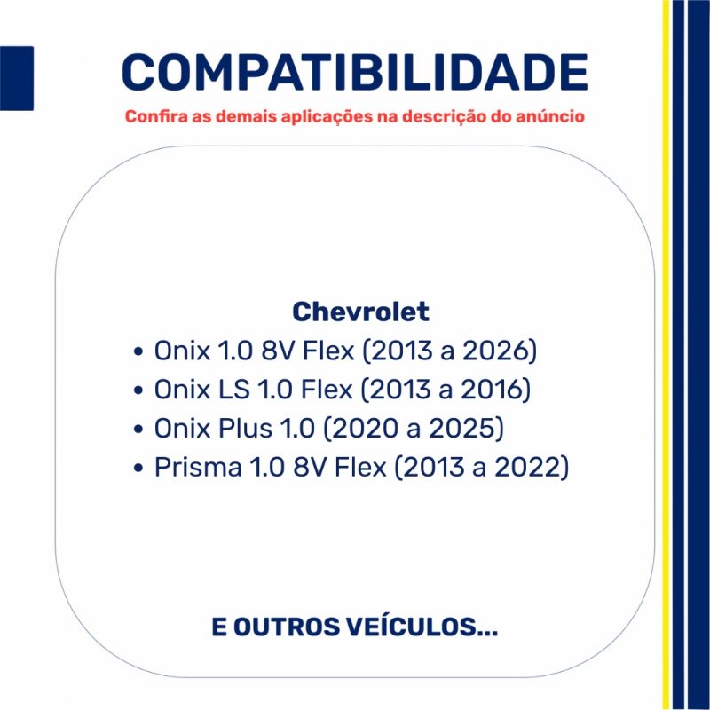 Eixo Comando de Válvulas Riosulense Chevrolet Onix Prism Joy 1.0 8V SPE/4 520530401 - Mercantil Peças