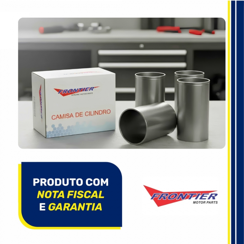 Jogo de Camisas de Cilindro Frontier 71435 Volkswagen Santana Quantum Saveiro Gol Parati Passat 2.0 8V AP Diâmetro 82,50mm