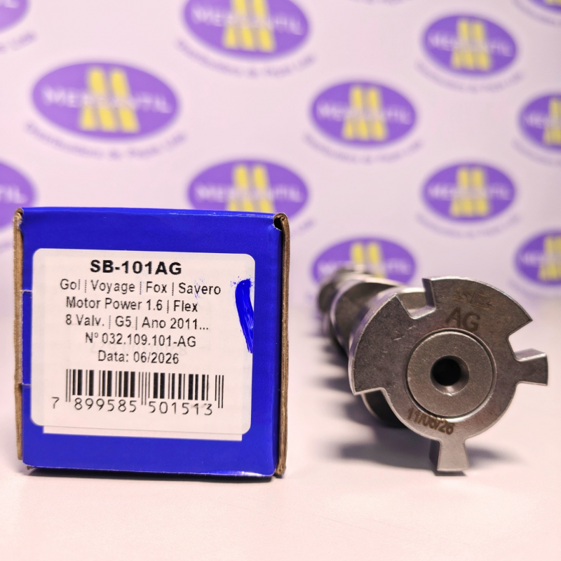 SB101AG - Eixo Comando de Válvulas Motor VW 1.6 8V Power Flex Letra AG - Sambel