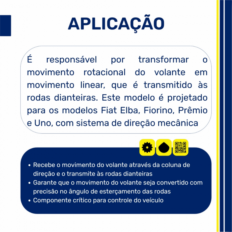 CX350136 - Caixa de Direção Mecânica Fiat 1.0 / 1.3 / 1.5 / 1.6 8V - Indisa