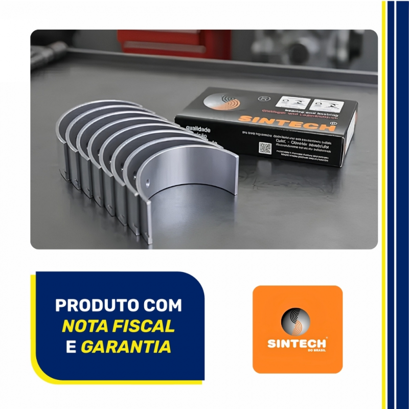 SB494 1.00 - Bronzina de Biela Móvel Passat Golf Santana 1.8 2.0 Com Furo 1,00mm | Sintech
