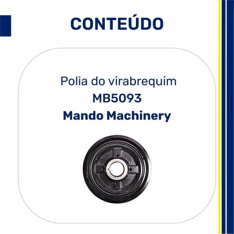 MB5093 - Polia Virabrequim Dupla em V Mando L200 e Pajero Sport 2.5 8V 4D56 Diesel - Mando Machinery