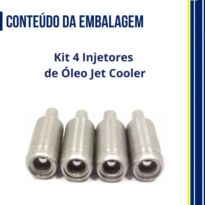 KIT 4 INJETORES OLEO JET COOLER FOX GOL G5 POLO SPACEFOX VW