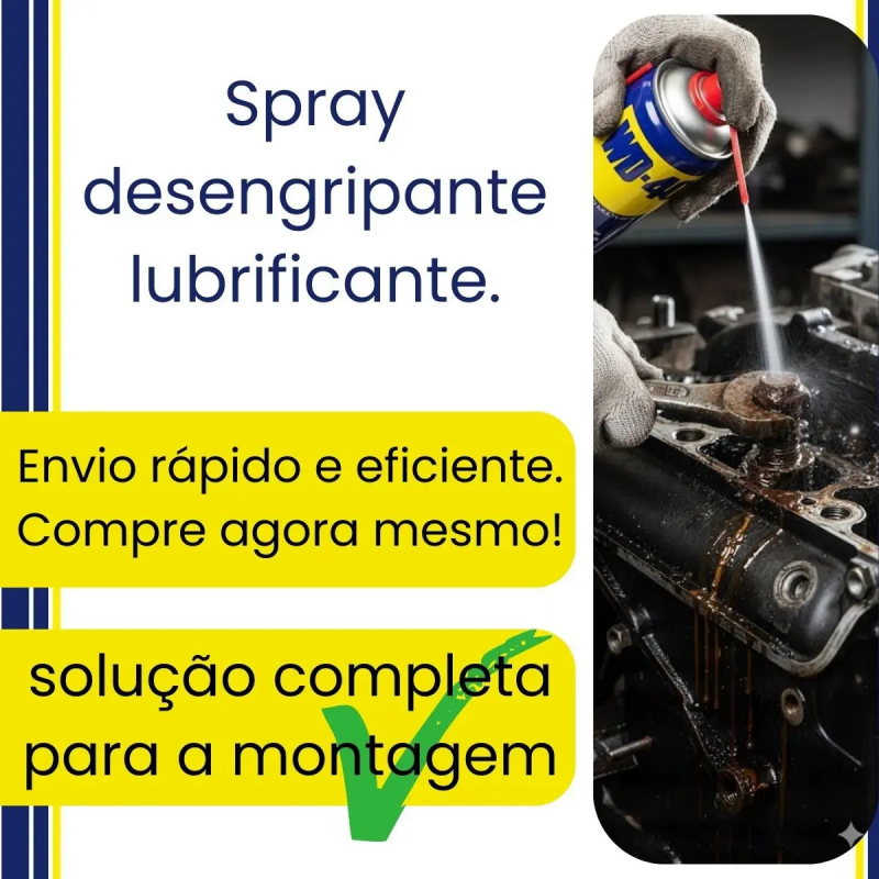 KIT 2 óLEOS SPRAY DESENGRIPANTE LUBRIFICANTE TRANSPARENTE WD40