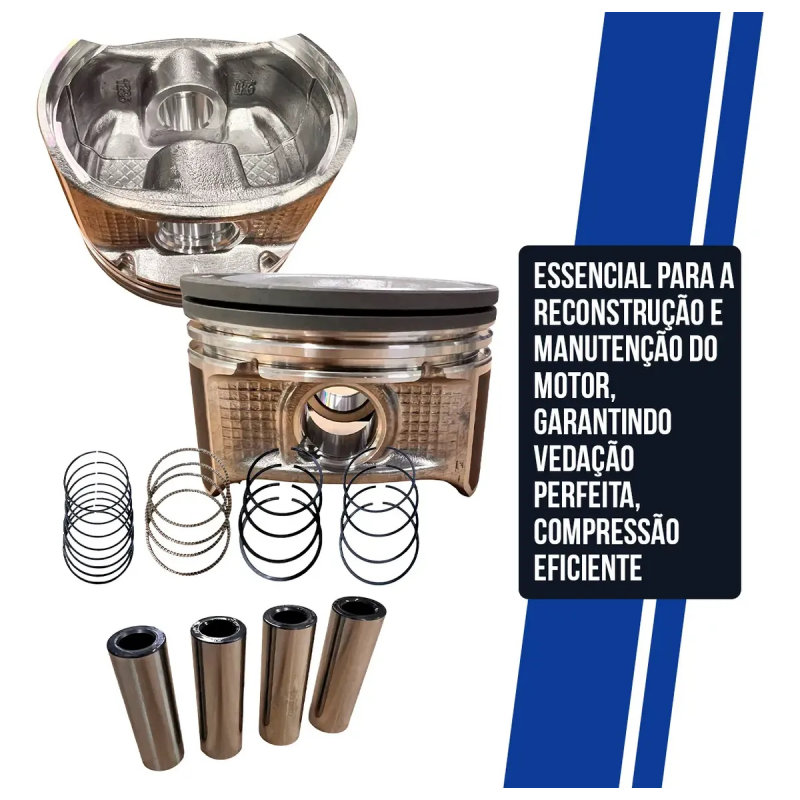 JOGO PISTÃO COM ANEIS GOL FOX SAVEIRO GOLF G5 G6 1.6 8V 0,50