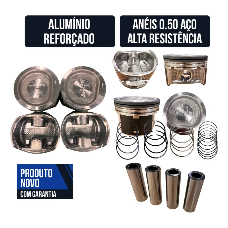JOGO PISTÃO COM ANEIS GOL FOX SAVEIRO GOLF G5 G6 1.6 8V 0,50