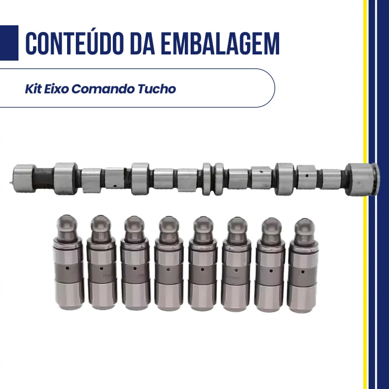 KIT EIXO COMANDO TUCHO MOTOR CORSA CELTA VHC 1.0 8V 96/2006