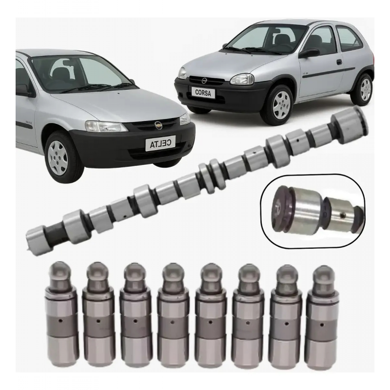 KIT EIXO COMANDO TUCHO MOTOR CORSA CELTA VHC 1.0 8V 96/2006