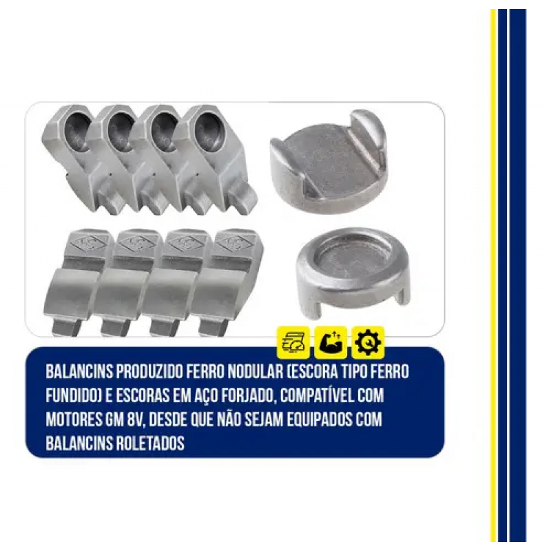 KIT 8 BALANCIM ESCORAS MOTOR CORSA WIND SUPER 1.0 8V 94/2006