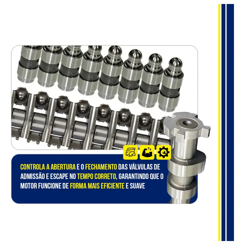 KIT EIXO COMANDO TUCHOS BALANCINS VW GOL FOX 1.6 8V LETRA AG