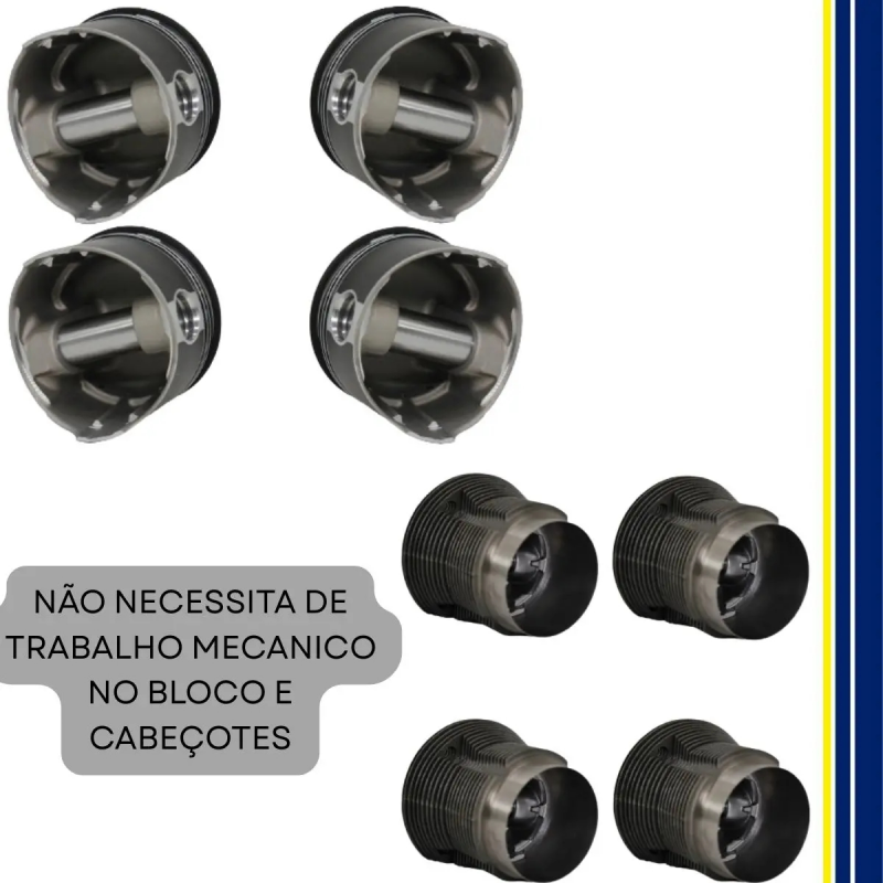 KIT PISTãO ANEL PINO TRAVA FUNDIDO STD 88MM FUSCA 1.700CC
