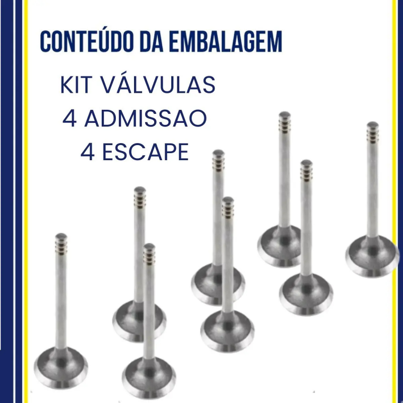 KIT VALVULA ADMISSÃO ESCAPE GOL VOYAGE 1.0 8V EA1111 04/16
