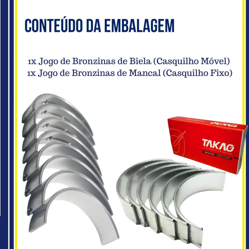 KIT BRONZINA MANCAL E BIELA HB20 1.0 TURBO TGDI 2016 A 2026 MEDIDA STD