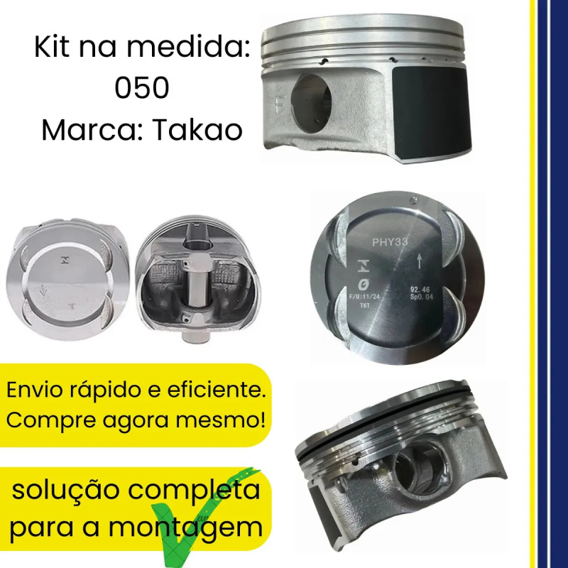 JOGO PISTãO ANEL SONATA AZERA 3.3 3.5 24V V6 G6DB 23MM GASOL