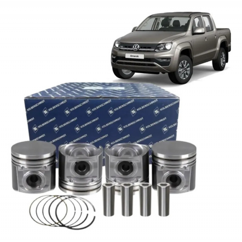 JOGO PISTÃO ANEIS AMAROK DIESEL VW 2.0 16V STD 12/22 KS