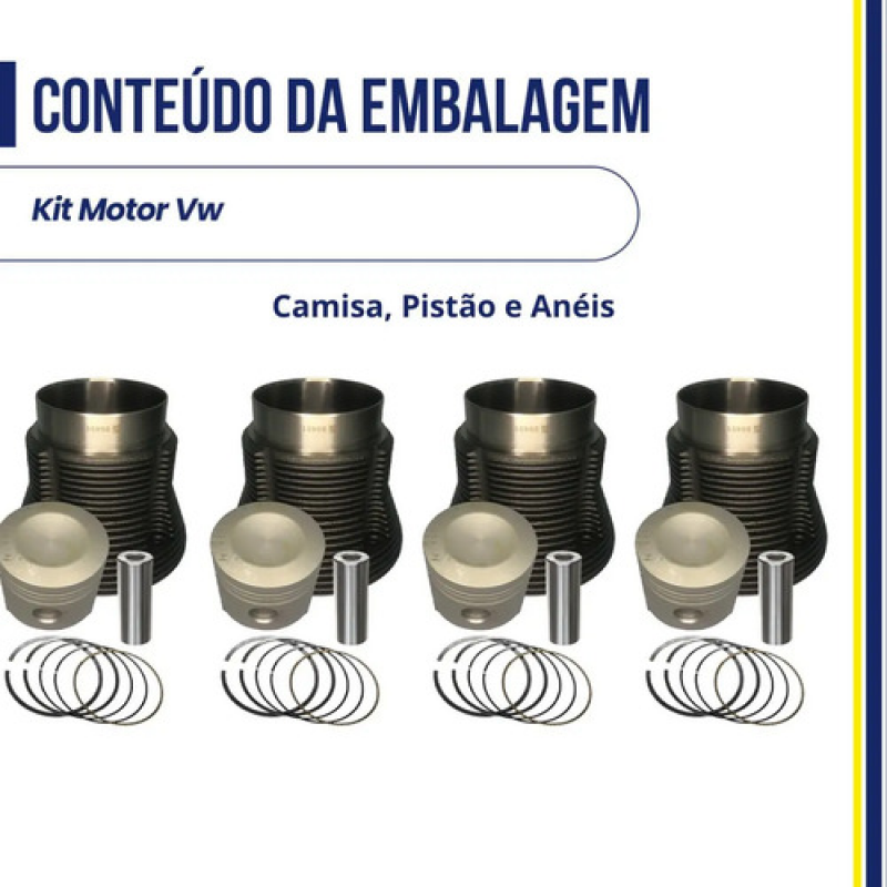 KIT MOTOR VW FUSCA/KOMBI/BRASILIA 1600 1969 ATE 1983 KS