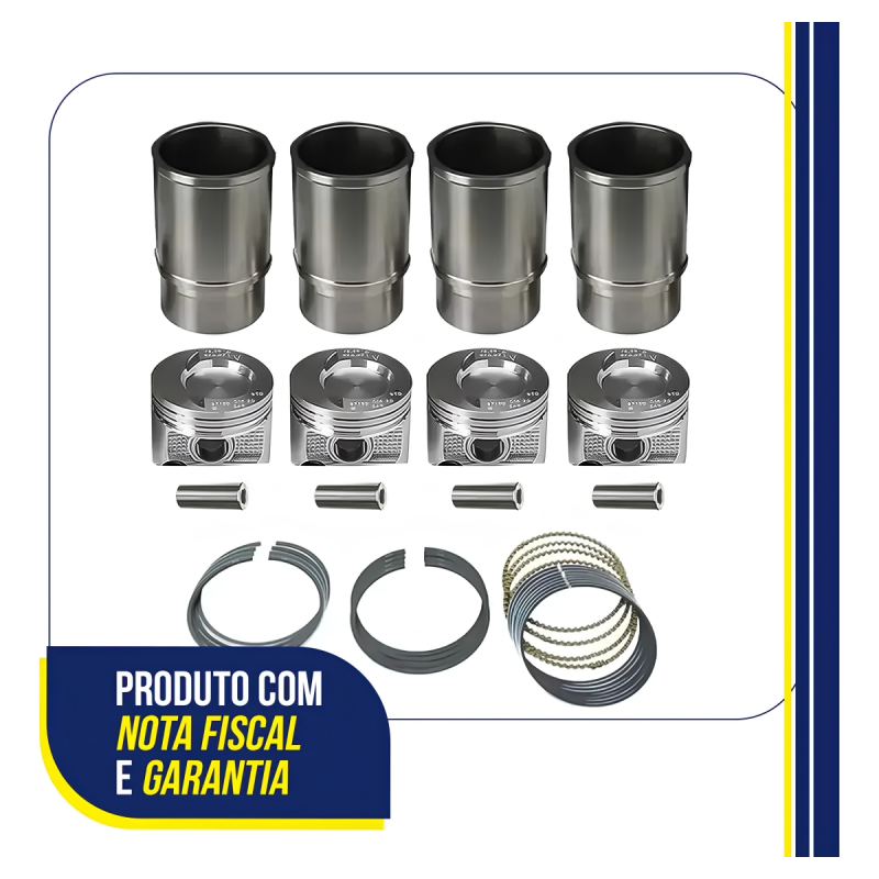 KIT MOTOR PISTAO ANEIS E CAMISAS CHT GASOLINA 1.6 8V GOL KS