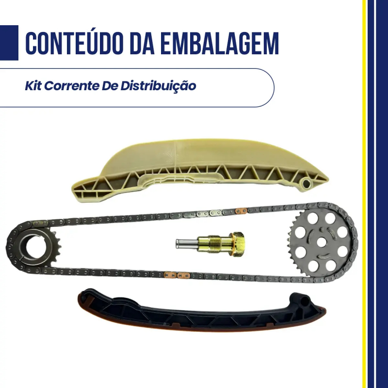 KIT CORRENTE COMPLETO PARA MOTORES ZETECROCAM 1.0 E 1.6 8V
