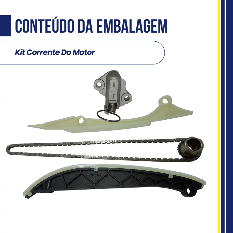 KIT CORRENTE MOTOR SANDERO LOGAN 1.0 3 CIL 12V 2017 2018