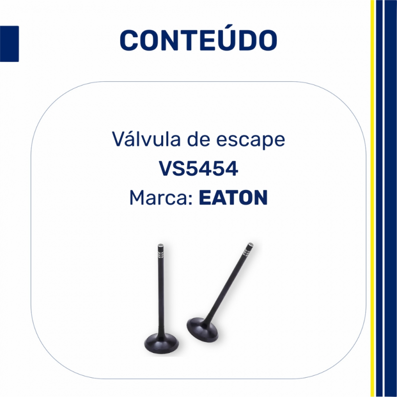 VS5454 - Jogo de Válvula de Escape Motor VW Gol 1.0 8V RSH Power - Eaton