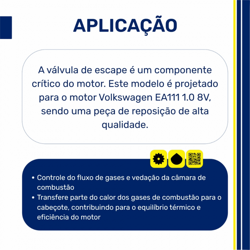 VS5454 - Jogo de Válvula de Escape Motor VW Gol 1.0 8V RSH Power - Eaton