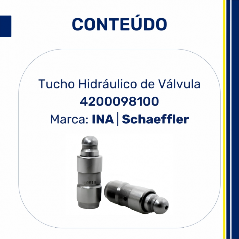 4200098100 - Jogo de Tucho de Válvula Hidráulico VW Gol 1.0 16V Power - INA